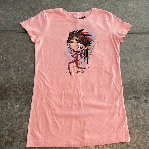 NWT Amaluna Cirque Du Soleil Tee Shirt Womens Small Pink Tempest Circus Y2K - Picture 2 of 11